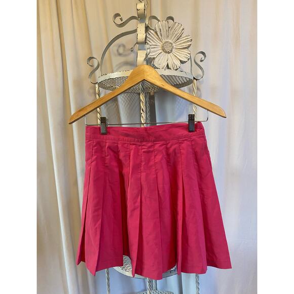 Break Point Skirt Vintage 90's Tennis Pleated Hot Pink zip back Size Size 6 - Picture 1 of 6